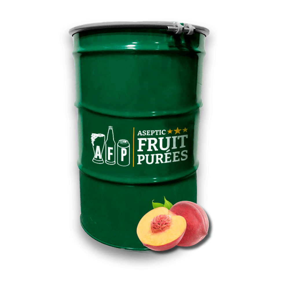 Peach - 4 Drum bundle (unit $400) Drum weight 496 lbs - AFP | Aseptic Fruit Purees