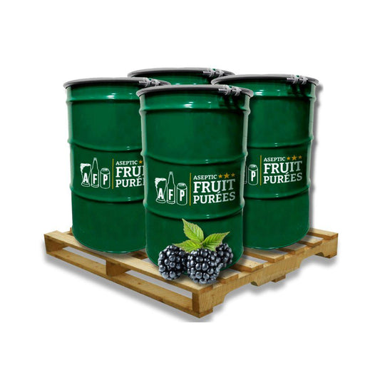 Blackberry (Tupy Variety) - 4 Drum bundle (unit $1,050) Drum weight 440 lbs - AFP | Aseptic Fruit Purees
