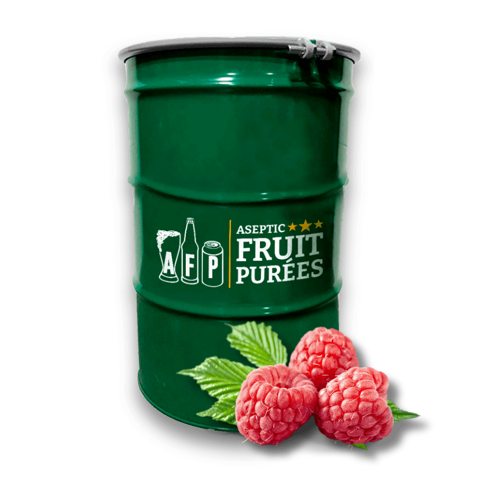Raspberry - 4 Drum bundle (unit $1,225) Drum weight 440 lbs - AFP | Aseptic Fruit Purees