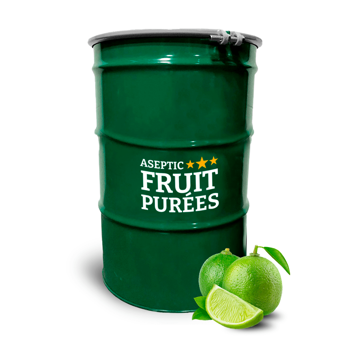 485 Lbs Lime Aseptic Fruit Purée Drum - AFP | Aseptic Fruit Purees