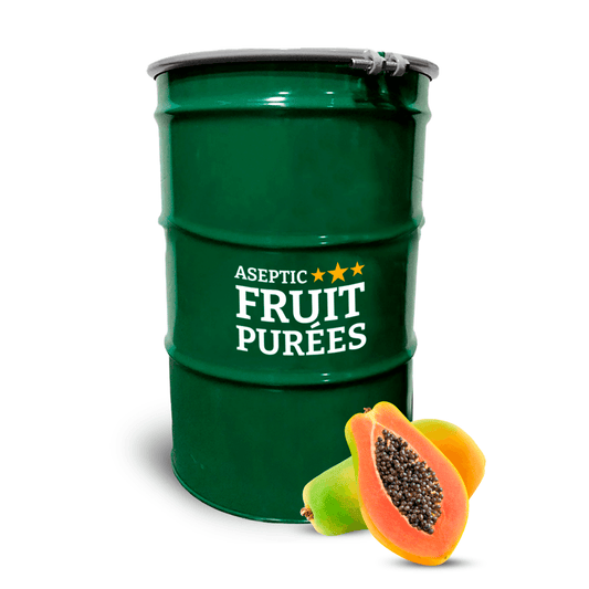 440 Lbs Papaya Aseptic Fruit Purée Drum - AFP | Aseptic Fruit Purees