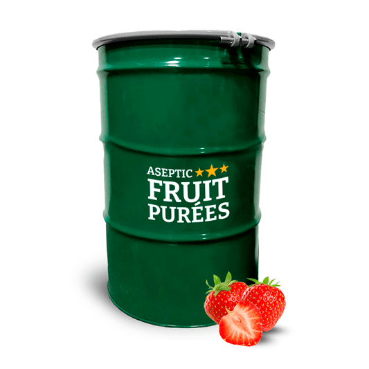 485 Lbs Strawberry Fruit Aseptic Fruit Purée Drum - AFP | Aseptic Fruit Purees