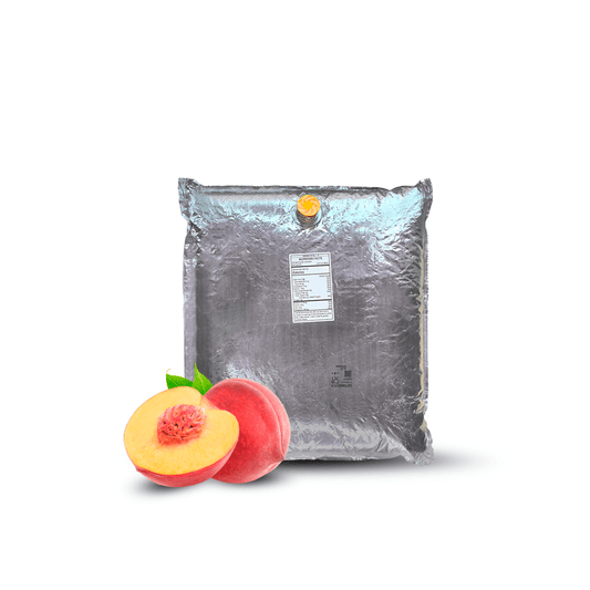 11 Lb Peach Aseptic Fruit Purée Bag - AFP | Aseptic Fruit Purees