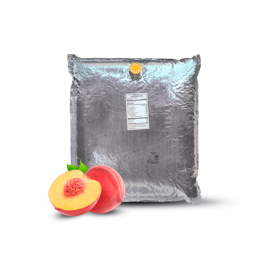 44 Lb Peach Aseptic Fruit Purée Bag - AFP | Aseptic Fruit Purees