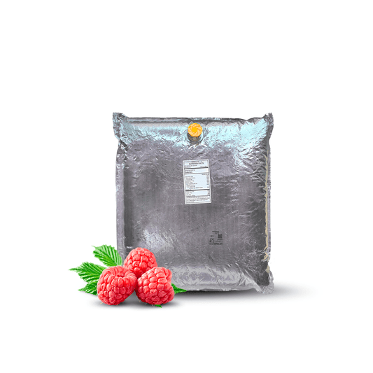 11 Lb Raspberry Aseptic Fruit Purée Bag - AFP | Aseptic Fruit Purees
