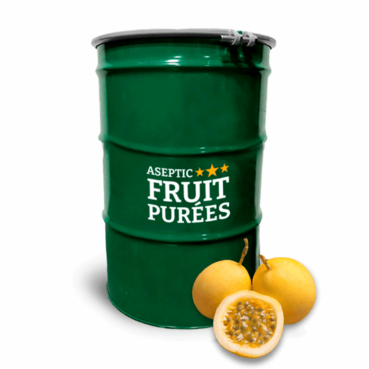 485 Lbs Passion Fruit Aseptic Fruit Purée Drum - AFP | Aseptic Fruit Purees