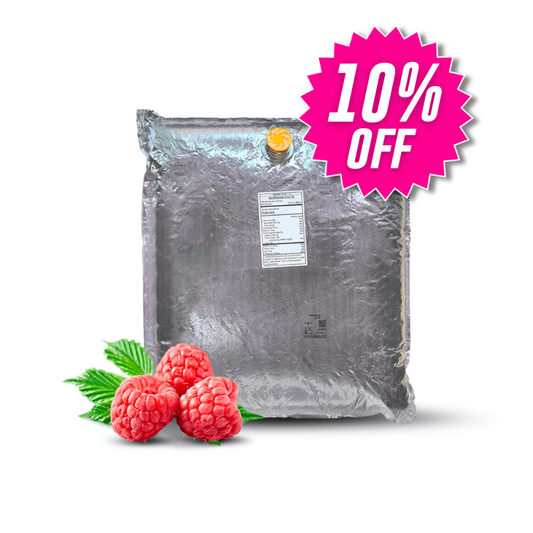 44 Lb Raspberry Aseptic Fruit Purée Bag