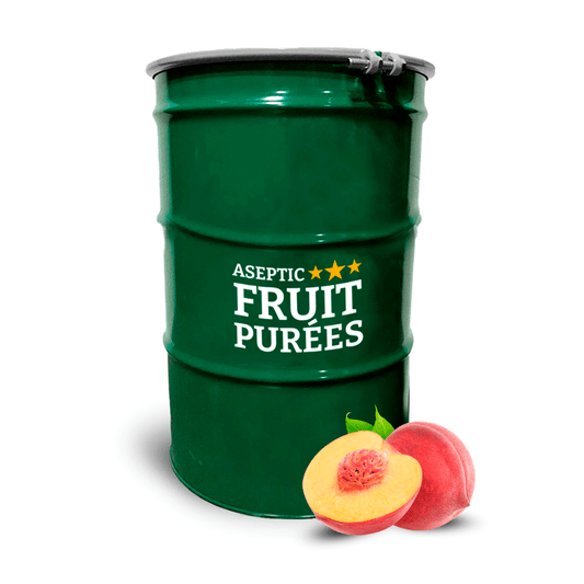 440 Lbs Peach Fruit Aseptic Fruit Purée Drum^ - AFP | Aseptic Fruit Purees