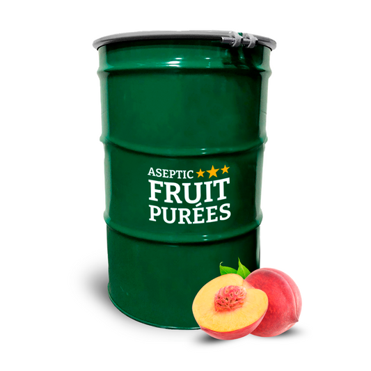 440 Lbs Peach Fruit Aseptic Fruit Purée Drum - Golden Points Collection