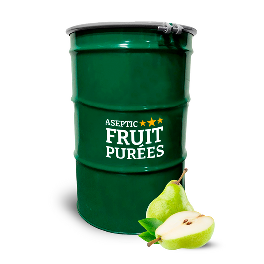 440 Lb Pear Aseptic Fruit Purée Drum