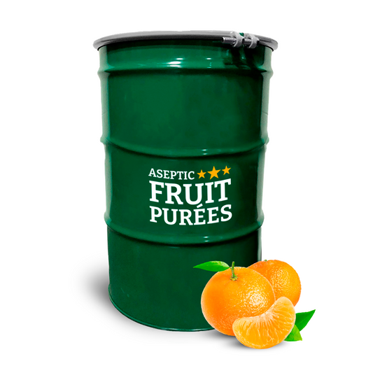 485 Lbs Tangerine Aseptic Fruit Purée Drum