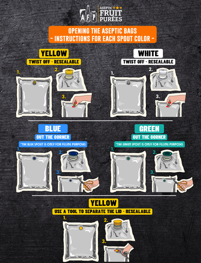 44 Lb Lemon Aseptic Fruit Purée Bag