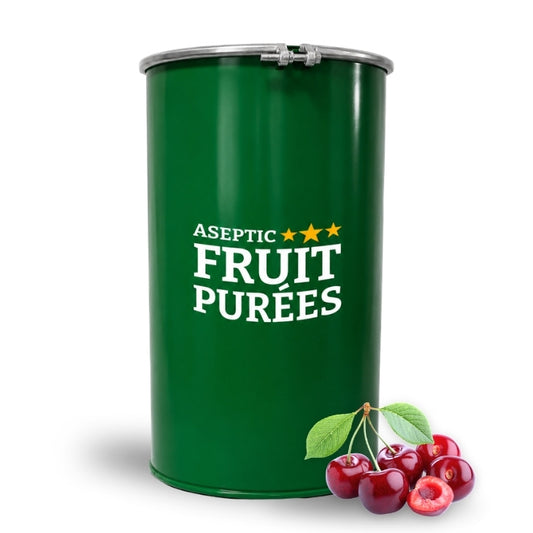 485 Lb Dark Sweet Cherry Aseptic Fruit Purée drum