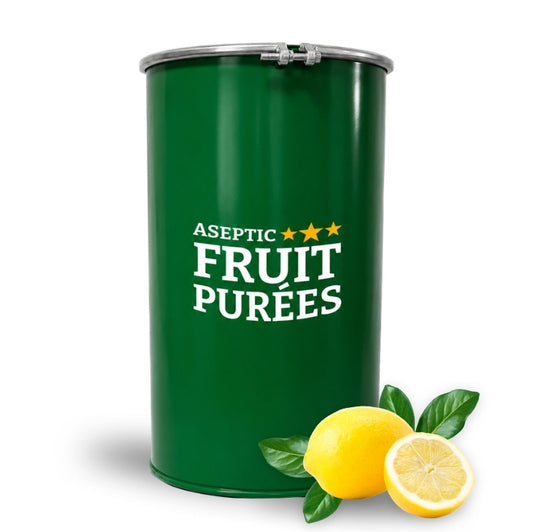 485 Lbs Lemon Aseptic Fruit Purée Drum