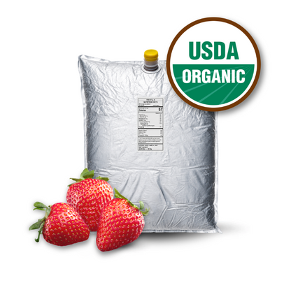 44 Lb ORGANIC Strawberry Aseptic Fruit Purée Bag