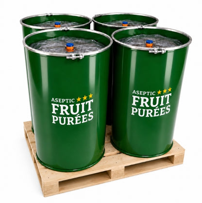 485 Lbs Peach Fruit Aseptic Fruit Purée Drum