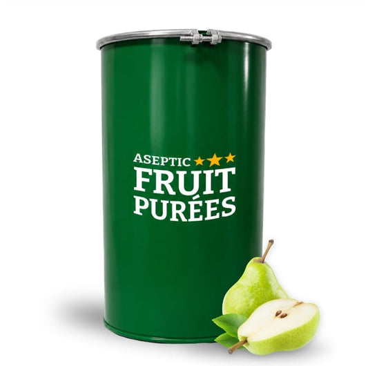 485 Lb Pear Aseptic Fruit Purée Drum