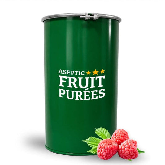 440 Lbs Raspberry Aseptic Fruit Purée Drum *** Pre Order NOW! Available Aug 15th